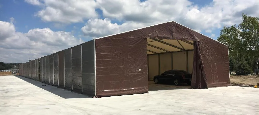 Raktársátor teljes ponyvaborítással